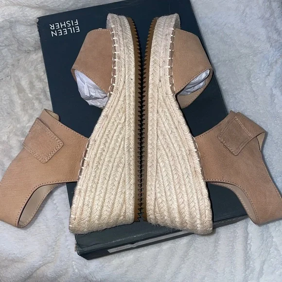 NWT Eileen Fisher Weslia Espadrille Wedge Sandal - Picture 12 of 14